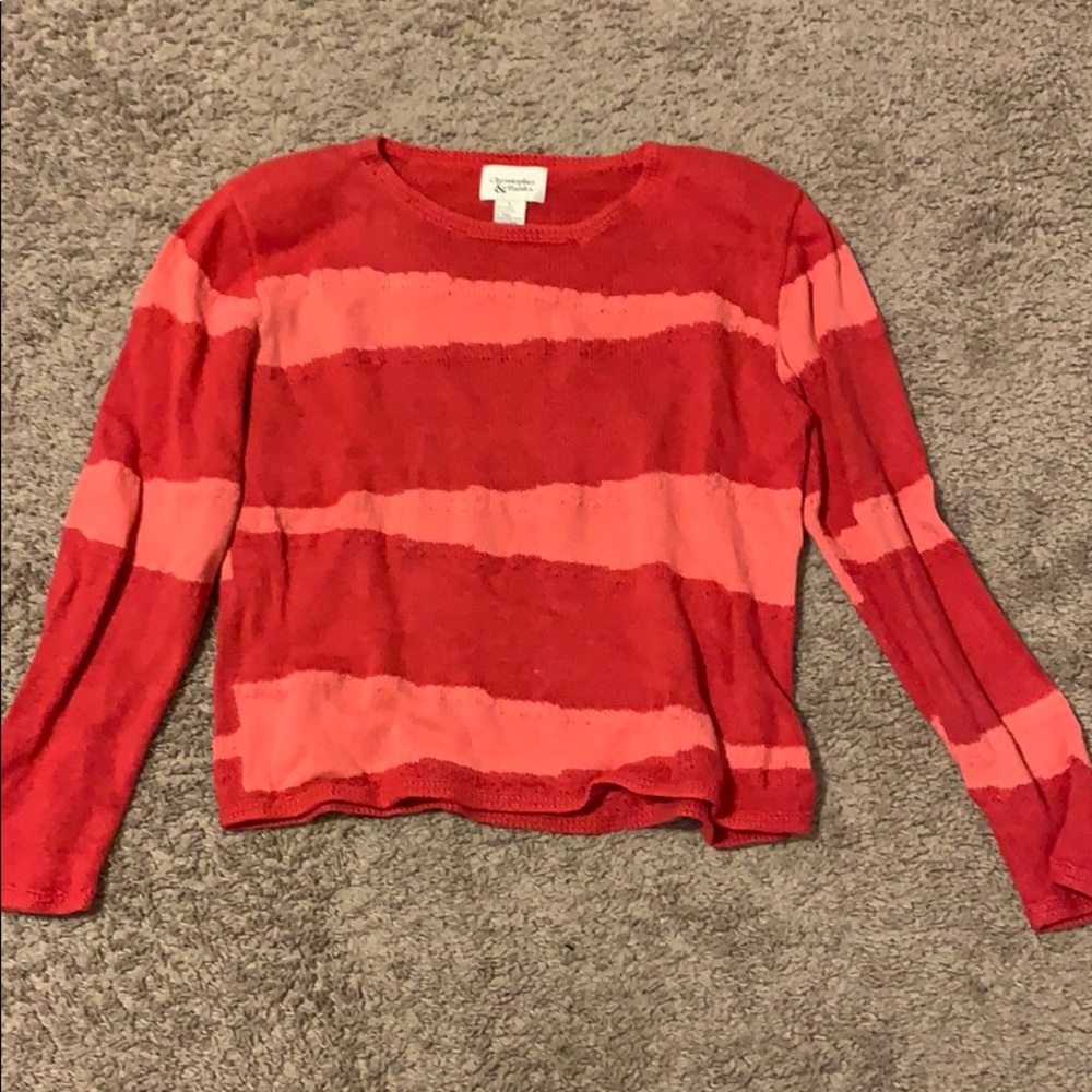 Christopher & Banks pink and red sweater